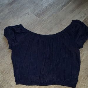 Navy crop top